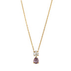 Birthstone Pear Pendant Necklace