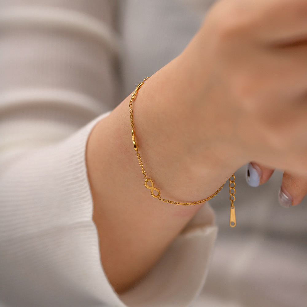 Infinite Bracelet | 18K Gold Plated Adjustable Minimal Bracelet