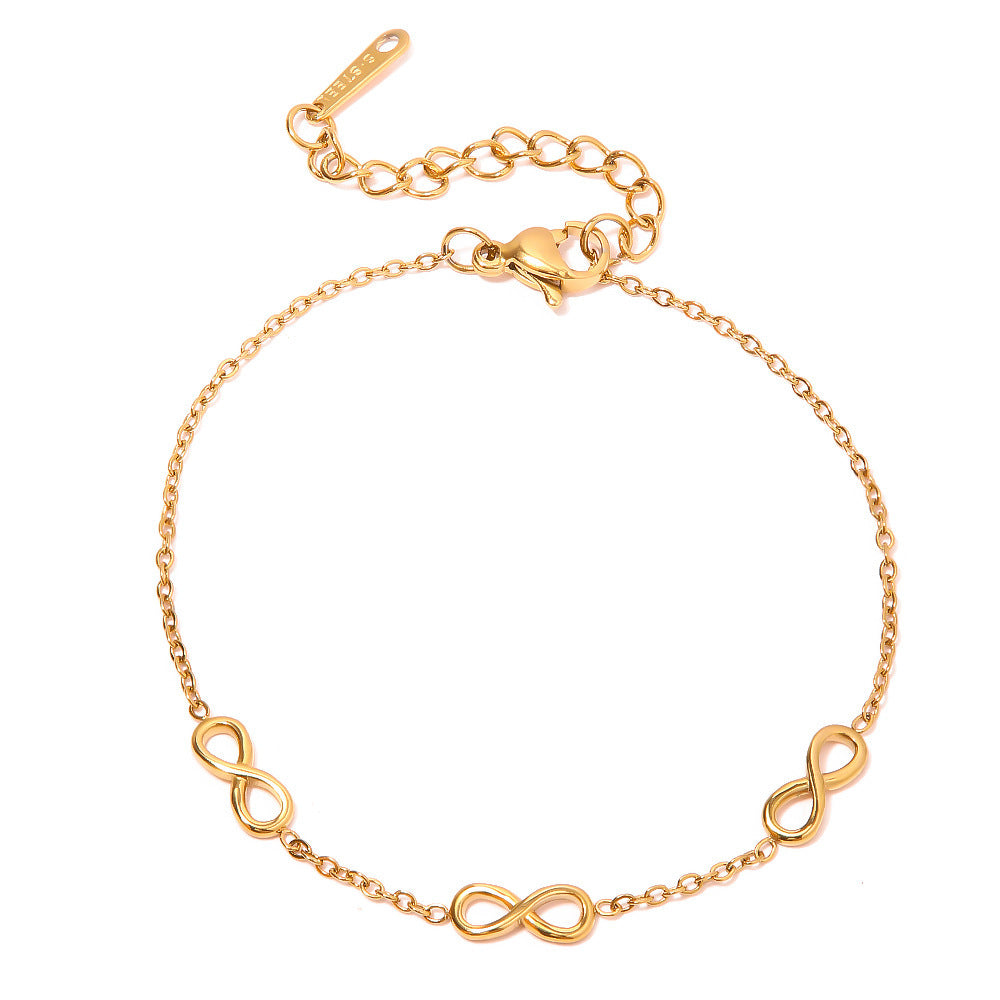 Infinite Bracelet | 18K Gold Plated Adjustable Minimal Bracelet