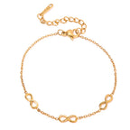 Infinite Bracelet | 18K Gold Plated Adjustable Minimal Bracelet