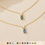 Birthstone Pear Pendant Necklace