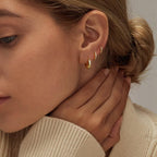 Trio Chic Set of 3 Huggie Earrings | Gold Plated Anti-Tarnish Hoop Earrings Set