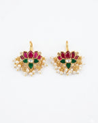 lotus gold plated kundan ear cuff bugadi style