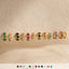 Birthstone Triple Stone Huggies: 18K Gold Plated