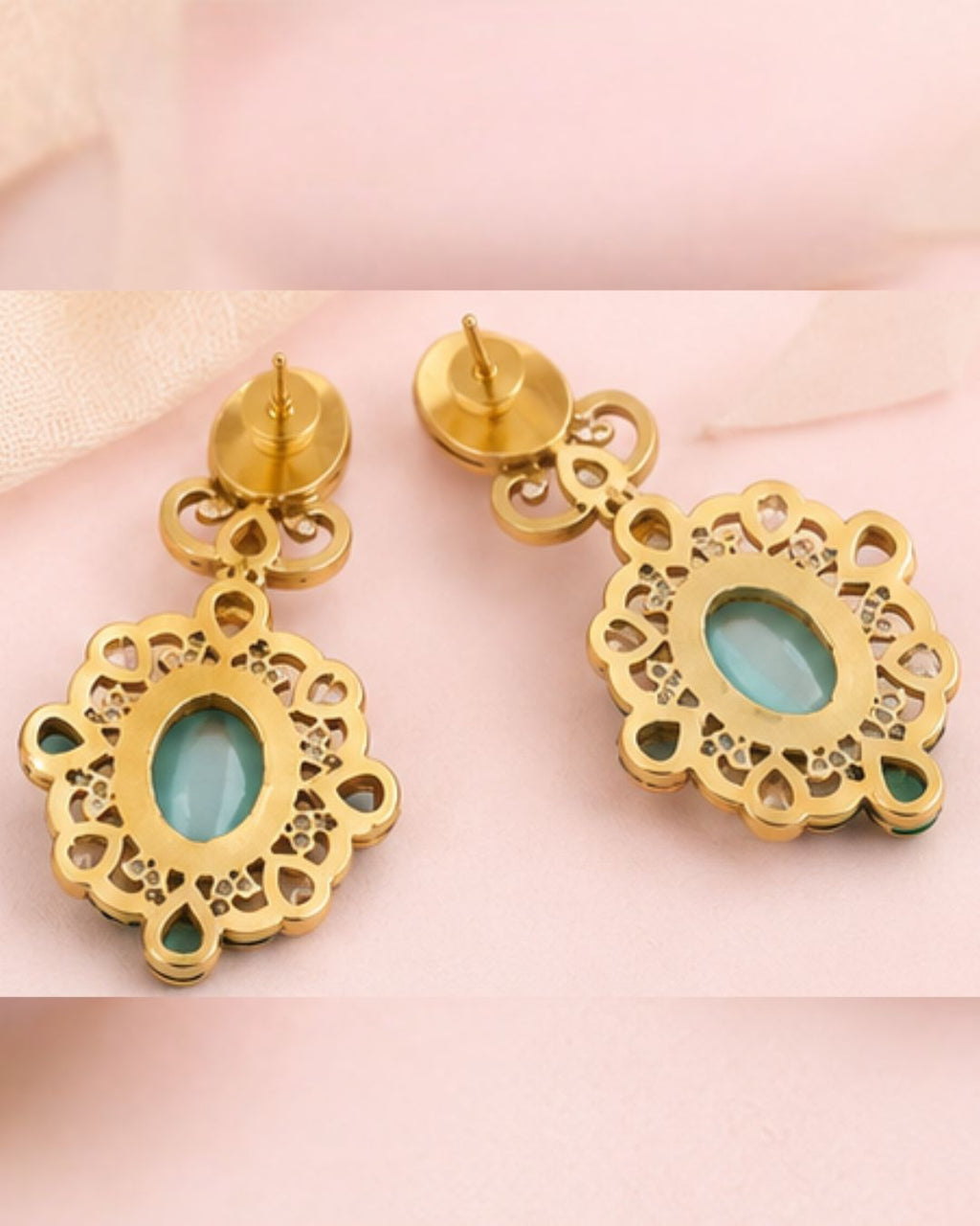 Festive ethnic earrings with royal vintage design