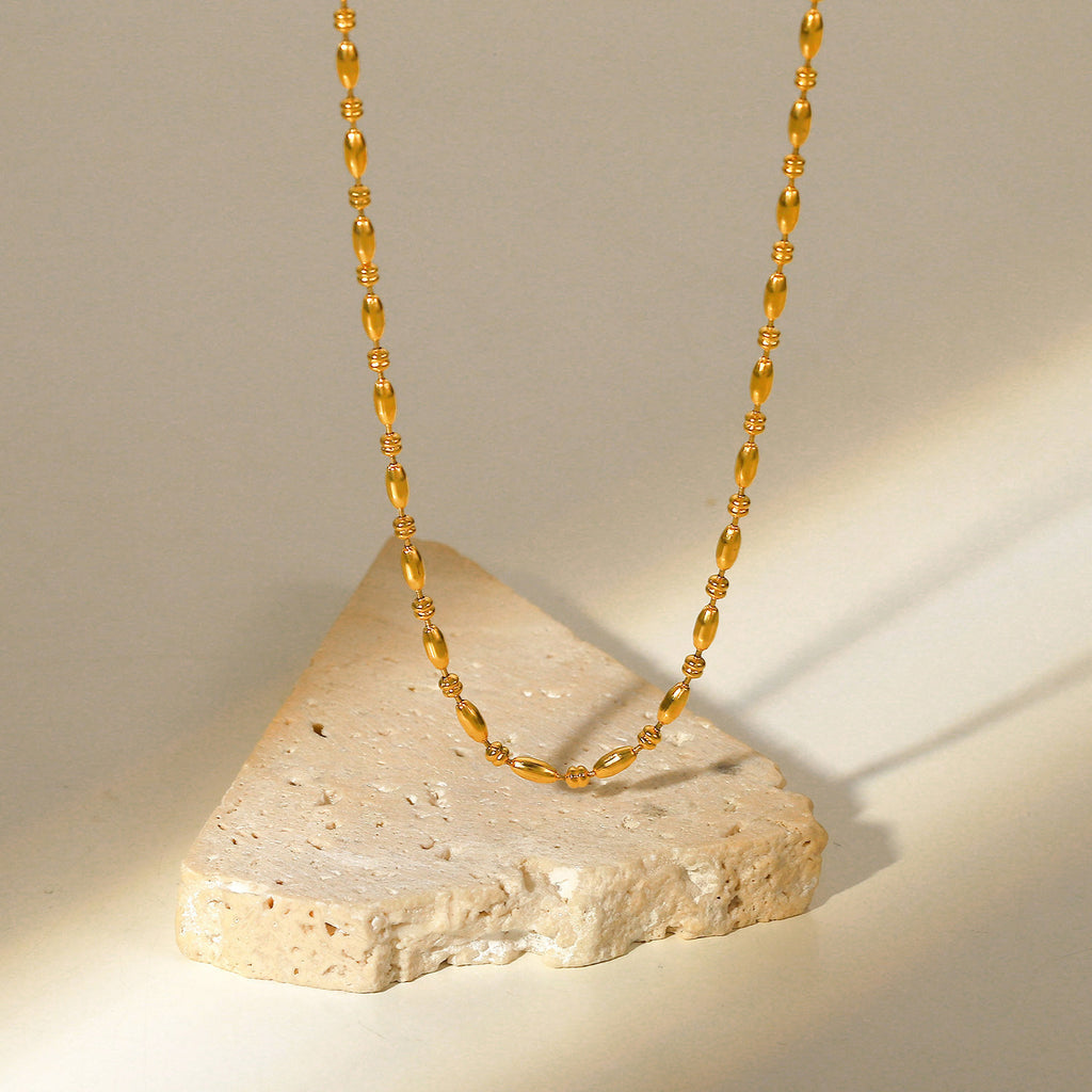 Minimal Chic Oval Bead Chain Necklace