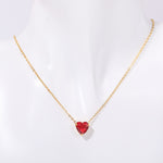 Birthstone Heart shaped Pendant Necklace