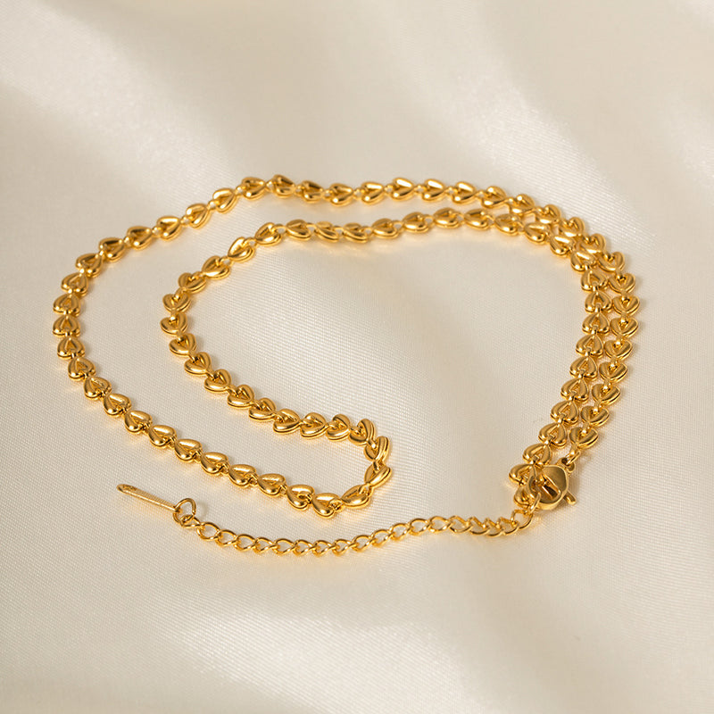 Eternal Love Woven Bracelet & Necklace Set | 18K Gold Plated Stainless Steel | Anti-Tarnish Everyday Luxury