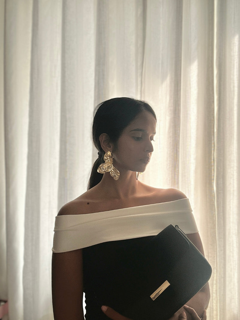 Hammered Floral gold plated drops and danglers for party and festive styling
