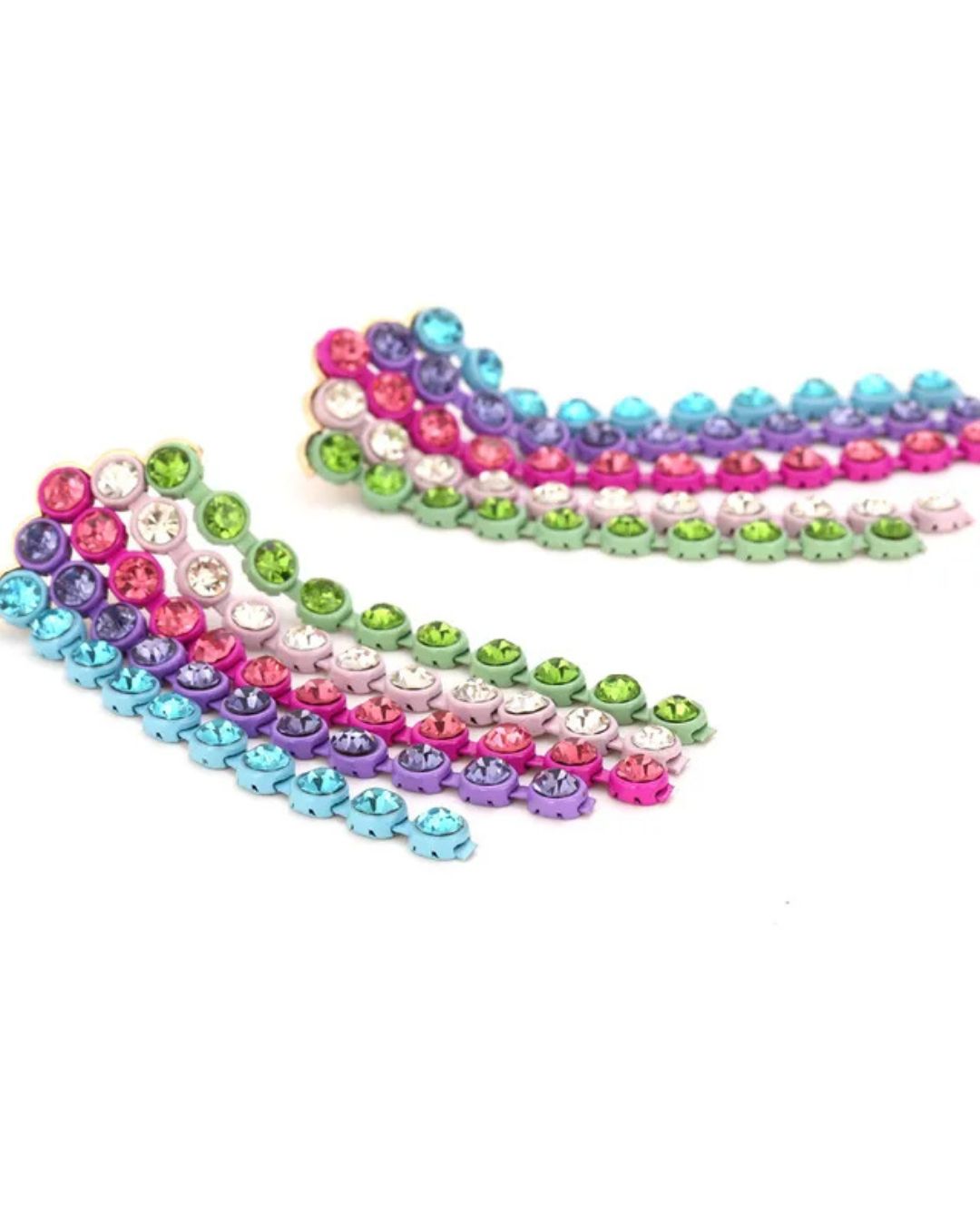 womans statement multicolor earrings 