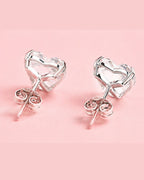 details of heart solitaire studs