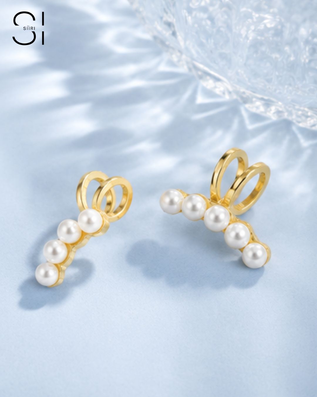 pearl no piercing earrings for woman