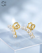 gold plated ear cuff eith pearl detailing