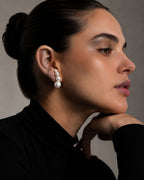 Pearl Ear Climbers statement earrings with modern ear climber silhouette for party styling