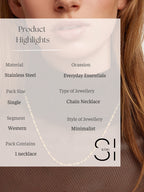 Minimal Chic Oval Bead Chain Necklace