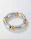 Premium Dual Tone Beaded Bracelet in Gold Ball with Silver Beads and Silver Ball with Gold Beads variants with 18K gold plated anti-tarnish finish and premium waterproof pouch packaging included