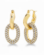 Halo Glow Hoops Round Dangler variant with sparkling rhinestone detailing