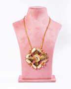 Gold Blossom Chain Necklace | 18K Gold Plated Floral Statement Necklace